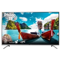 Smart TV LED 75" Philco PTV75e30DSWNT Ultra HD 4k com Conversor Digital 3 HDMI 2 USB Wi-Fi 60Hz - Titânio | R$5.436 (R$5.166 com AME)