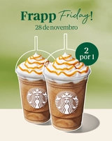 Peça 1 Frappuccino Starbucks e Leve o Segundo Grátis - Amanhã, no dia da Black - Frapp Friday