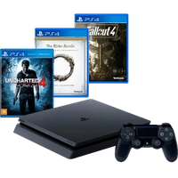 [1x CARTÃO SUBMARINO] Playstation 4 Slim Nacional com 3 jogos