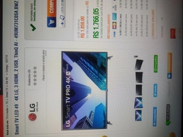 Smart TV LED 49´ 4K LG, 3 HDMI, 2 USB, ThinQ AI R$ 1766