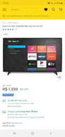 Smart TV AOC 43" Roku