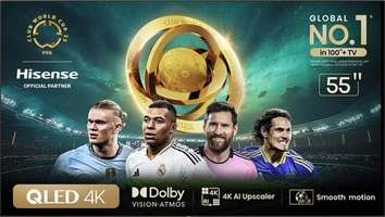 Smart TV 55" UHD 4K QLED Hisense 55Q6N Google TV com HDR10+,