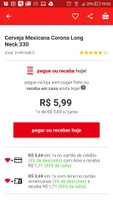 [AME R$ 3,98] Cerveja Mexicana Corona Long Neck 330 - R$6