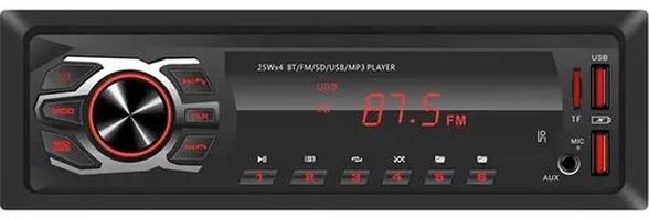 MP3 Player 1 Din Bluetooth USB FM para Carro