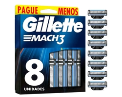 [C. Ouro R$ 54,56] Aparelho de Barbear Gillette Mach3 8un
