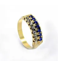 ALIANÇA DUPLA BANHADA OURO 18K [FRETE GRÁTIS BRASIL PELO APP AMERICANAS]