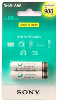 Pilhas AAA Sony Recarregáveis - 900mAh (2 unidades)