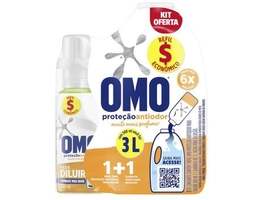 [ Cliente Ouro - LEV 3 PAG 1] Kit Sabão Líquido Concentrado com Garrafa e Refil Anti Odor- R$ 8