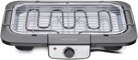 [AME SC RS 99,70] CHURRASQUEIRA ELÉTRICA 127V PRETA INOX 1800W MULTILASER