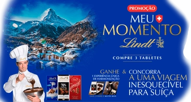 Promoção Meu Momento Lindt - Concorra a uma viagem Inesquecível para Suiça