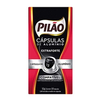 (Rec) Café em Cápsula Torrado e Moído Espresso Extraforte Pilão Caixa 52g 10 Unidades