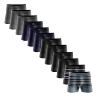 Kit 12 Cuecas Boxer Microfibra Rp Sem Costura