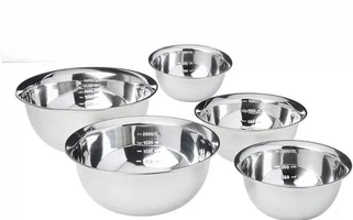 Conjunto 5 Tigelas Inox para Cozinha
