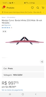 Monitor Curvo Borda Infinita 23.6 Wide Bi-volt 110/220v R$998