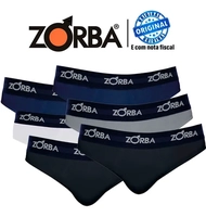 Kit 6 Cuecas Slip Algodão Elastano Tamanho Plus Zorba