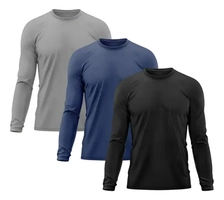 Kit 3 Camisetas Proteção Solar Uv50+ Raios Solares Praia Sol