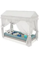 Mini-Cama Montessoriana C/ Dorsel Branco-Acetinado Pura Magia - R$350