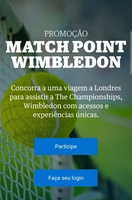 Promoção Amex Wimbledon - A cada R$ 50 com os cartões AMEX, concorra a 4 Viagens para Londres com direito a acompanhante para curtir Wimbledon