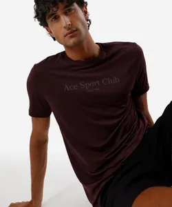 Camiseta Masculina Esportiva Poliamida Vinho