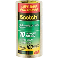 (REC)Scotch, 3M, Fita de Empacotamento Transparente, 4 Rolos, 45mm x 100M