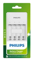 [Prime] Carregador Philips de pilha recarregável AA e AAA via Micro-USB SCB3400NB/59