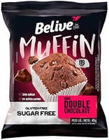 Muffin Double Chocolate Zero Açúcar sem Glúten sem Lactose Belive 40g