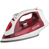 Ferro de Passar Roupas Black & Decker à Vapor Base Ceramic PLUS AJ3056 - Branco com Vermelho 220V - R$73