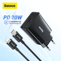 Carregador Baseus 20w Carga Rápida QC 3.0 PD USB Tipo-C Para Iphone