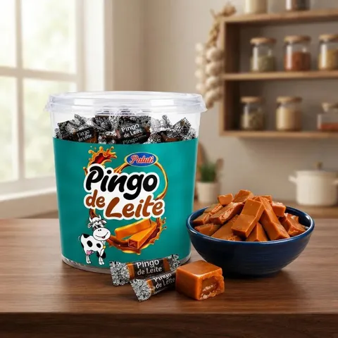 Doce Pingo Leite Paluti 500g 50 Unidades