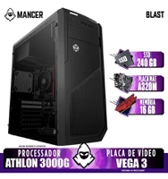 PC Gamer Mancer, AMD Athlon 3000G, Placa-mãe a320, 16GB DDR4, SSD 240GB, 400W | R$1984
