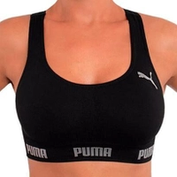 Top Feminino Puma Sem Costura p/ Academia Preto