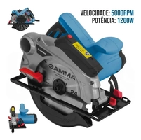 Serra Circular Com Guia Laser 7.1/4pol. 1200w G1930 Gamma