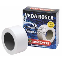 (R$ 4,72 +por-) Fita Veda Rosca, Adelbras, 18mmx10m
