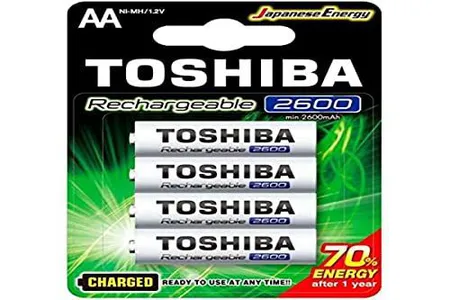 Pilha Recarregável AA 1,2V 2600mAh TOSHIBA