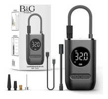 Mini Compressor de Ar Portátil Sem Fio Carro Moto Bola Pneu Calibrador + Bicos