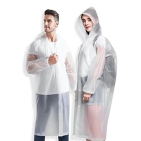 Capa de Chuva Longa com Capuz Reutilizável