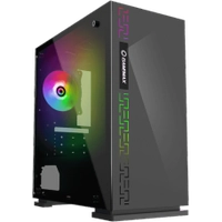 Gabinete Gamer Gamemax Dark Ranger, Mid Tower, ​​​​​​​Vidro temperado, Com 1 Fan RGB, Black, Sem Fonte, H605-TR