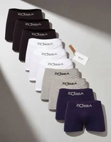 Kit Com 10 Cuecas Boxer Seamless Masculina Zorba