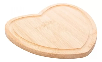 Tábua De Bambu Heart 17cm X 16,5cm X 1cm - Lyor
