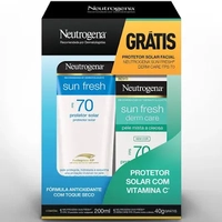 (SELECIONADOS) Kit Neutrogena Sun Fresh fps 70 (1x 200ml corporal + 1x 40ml rosto toque seco)