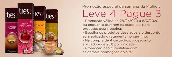 Chá e Café Três Corações - Leve 4 e pague 3