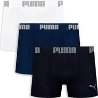 Kit Com 3 Cuecas Boxer Sem Costura Microfibra Puma