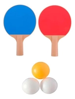 Kit Tenis De Mesa - 2 Raquetes + 3 Bolas