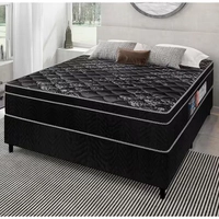 Cama Box de Casal Portobel Diplomata Orthopedic com Espuma D-33 65x138x188cm - Preto