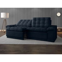Sofá 4 Lugares Net Confort Assento Retrátil e Reclinável Petróleo 2,20m (L) R$599