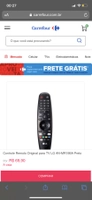 Controle Remoto Lg Smart Magic AN-MR19BA Preto| R$ 60