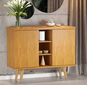 Buffet Viero Ulisses com 2 portas e 4 prateleira - 101cm de largura - Mel