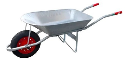 Carrinho De Mão Botafogo 55 Litros| Chapa 24, Pneu Câmara Ga Prata/vermelho