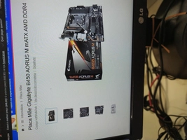 Placa mãe b450 Aorus mATX (App Magalu)