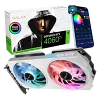 [1ª Compra R$2280] Placa de Vídeo GALAX RTX 4060 Ti EX White V2 NVIDIA GeForce, 8GB, GDDR6, 2655 MHz, DLSS 3 - 46ISL8MD8BEW